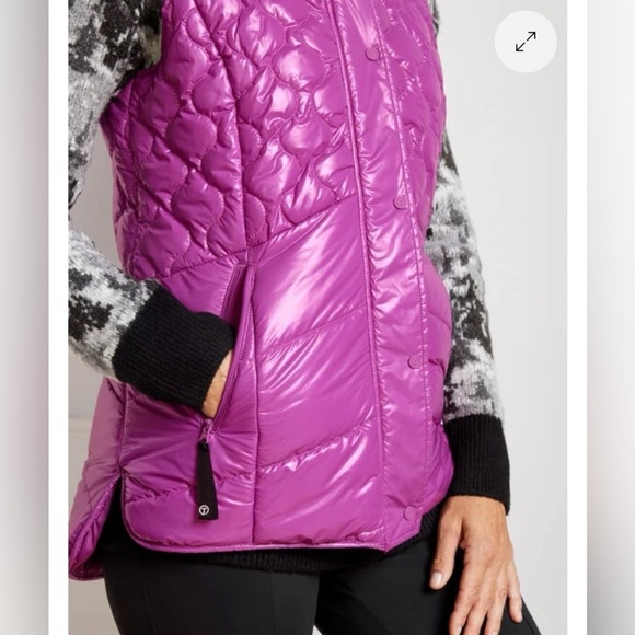 NWOT - T by Talbots - HIGH SHINE HIGH-LOW HEM QUILTED PUFFER VEST - Size Large - Picture 9 of 10